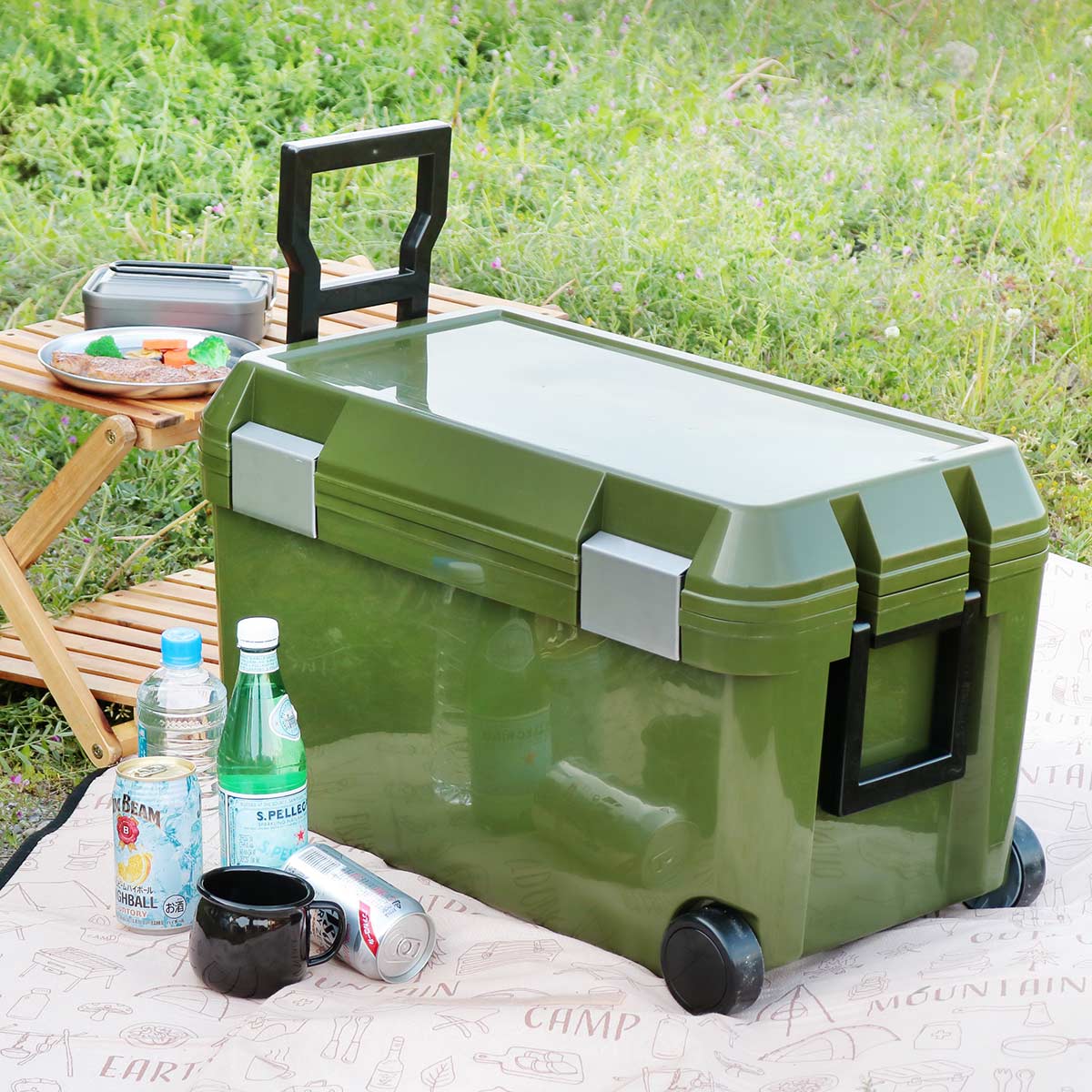 JEJアステージ クーラーボックス 46L ホイール付 ステンレスバックル JEJアステージ クーラーボックス 46L ホイール付 ステンレスバックル