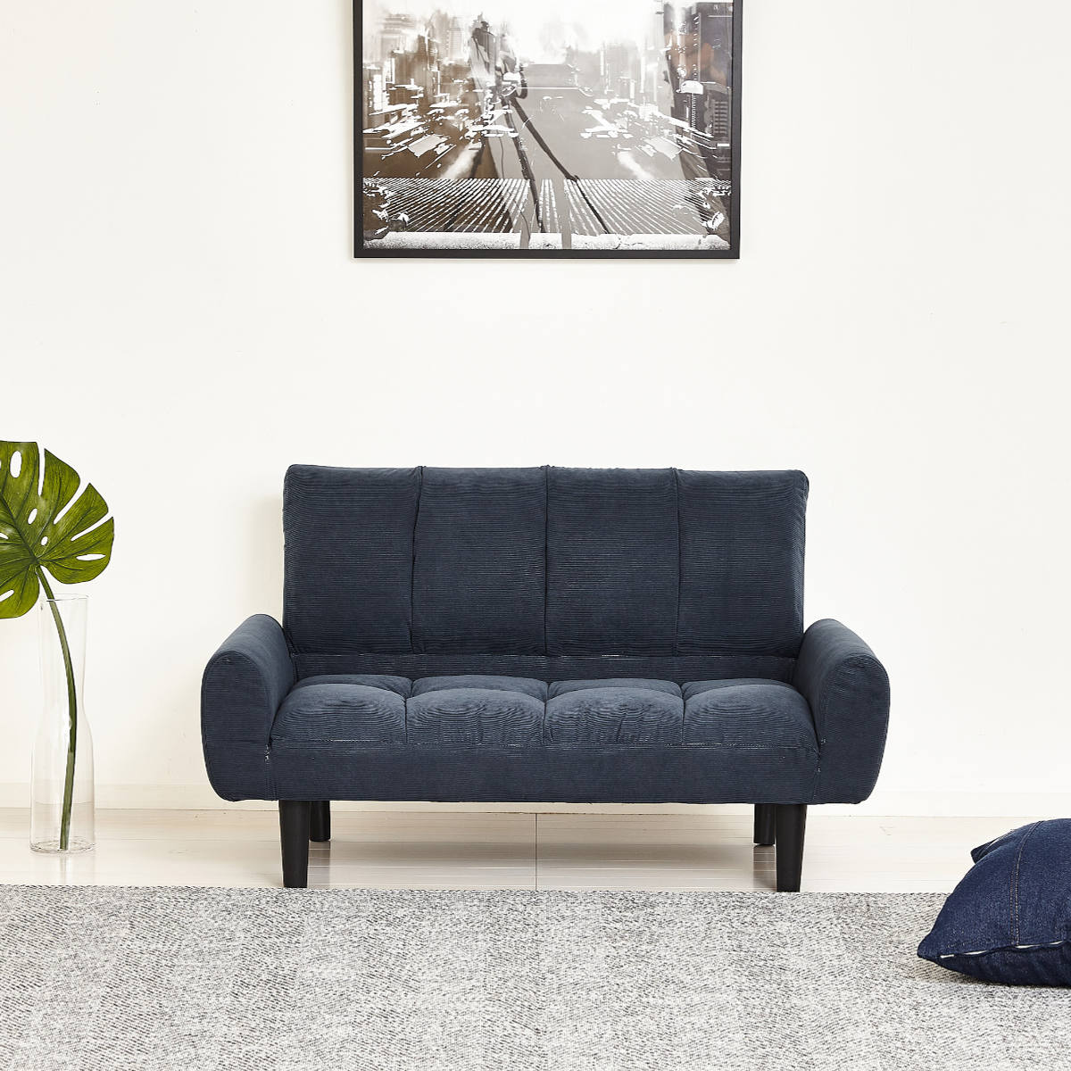 クロシオ ソファ 幅112.5cm 2人掛け 肘付き コーデュロイ