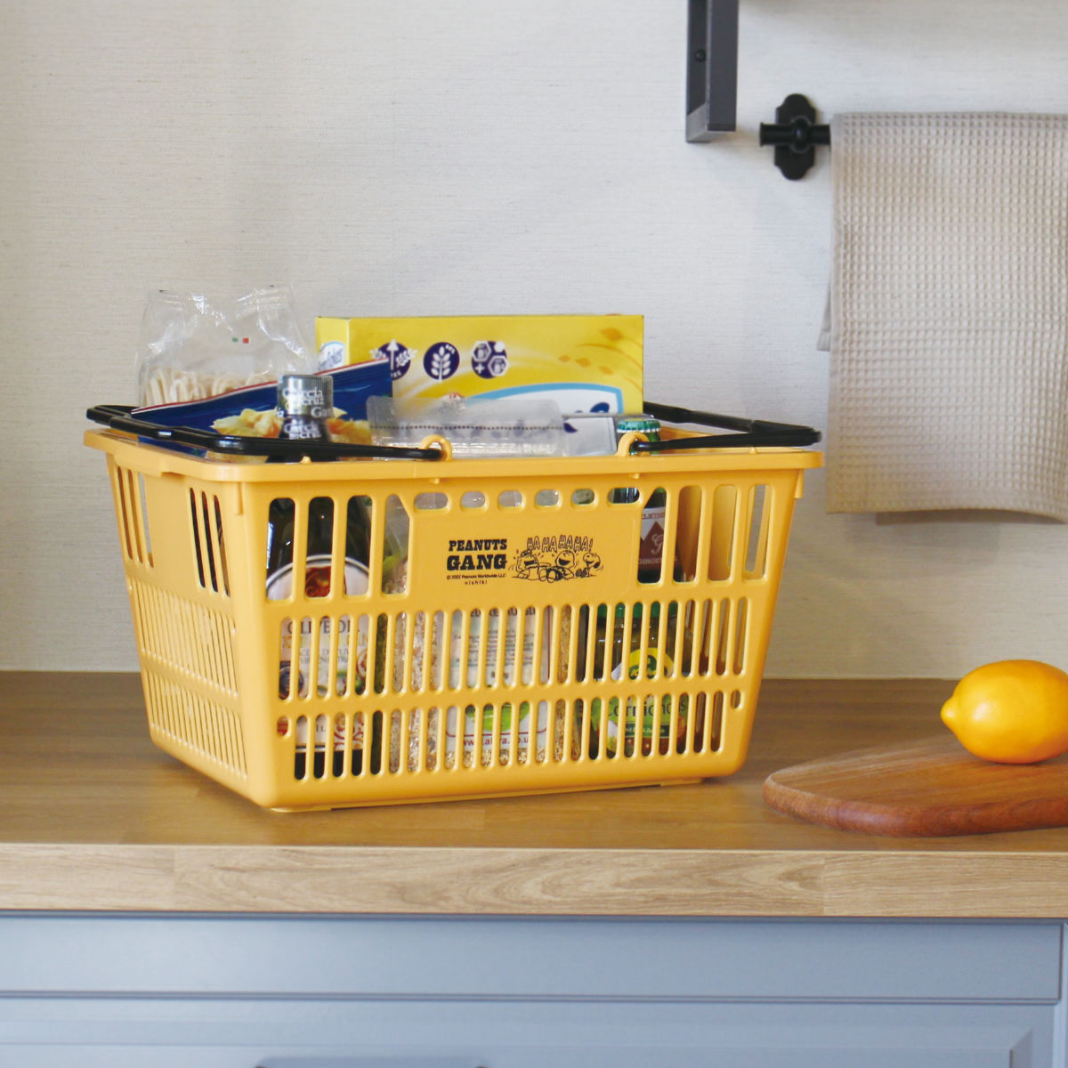 錦化成 バスケット スヌーピー ショッピングバスケット 買い物かご
