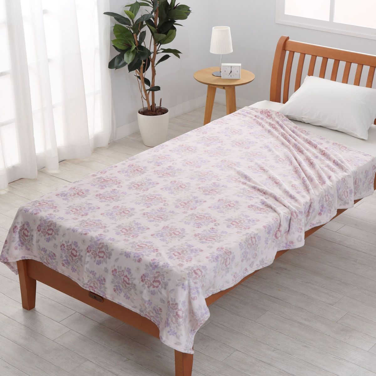 西川（nishikawa） ニューマイヤー毛布 シングル ブーケ柄 （ ニシカワ