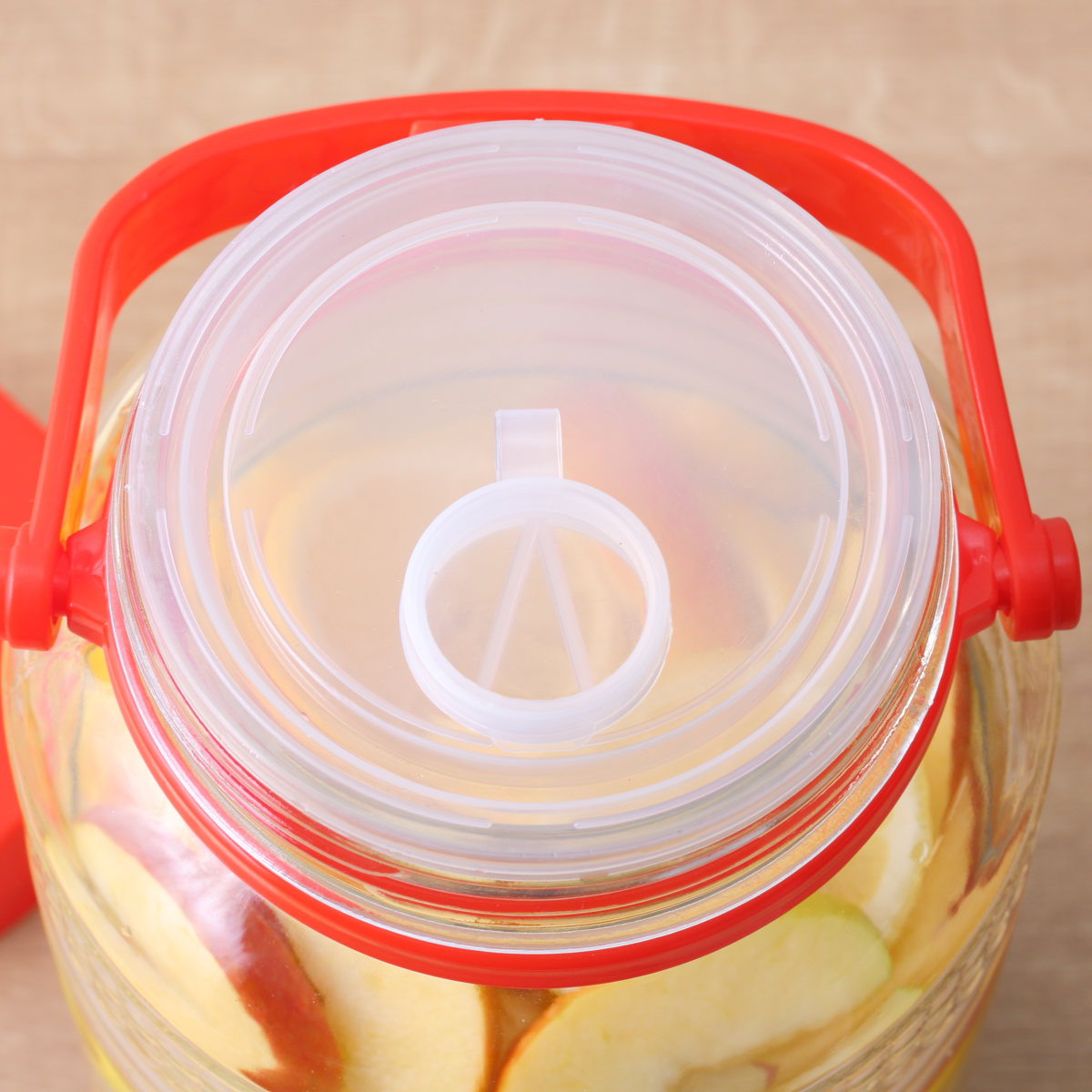 果実酒びん 果実酒用広口びん 4L （ ガラス 密閉 レシピ付き 保存容器