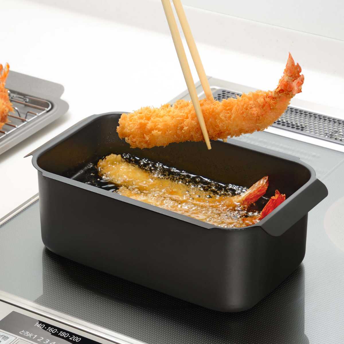 和平フレイズ 天ぷら鍋 角型 IH対応 ポコフリット （ ガス火対応 角型