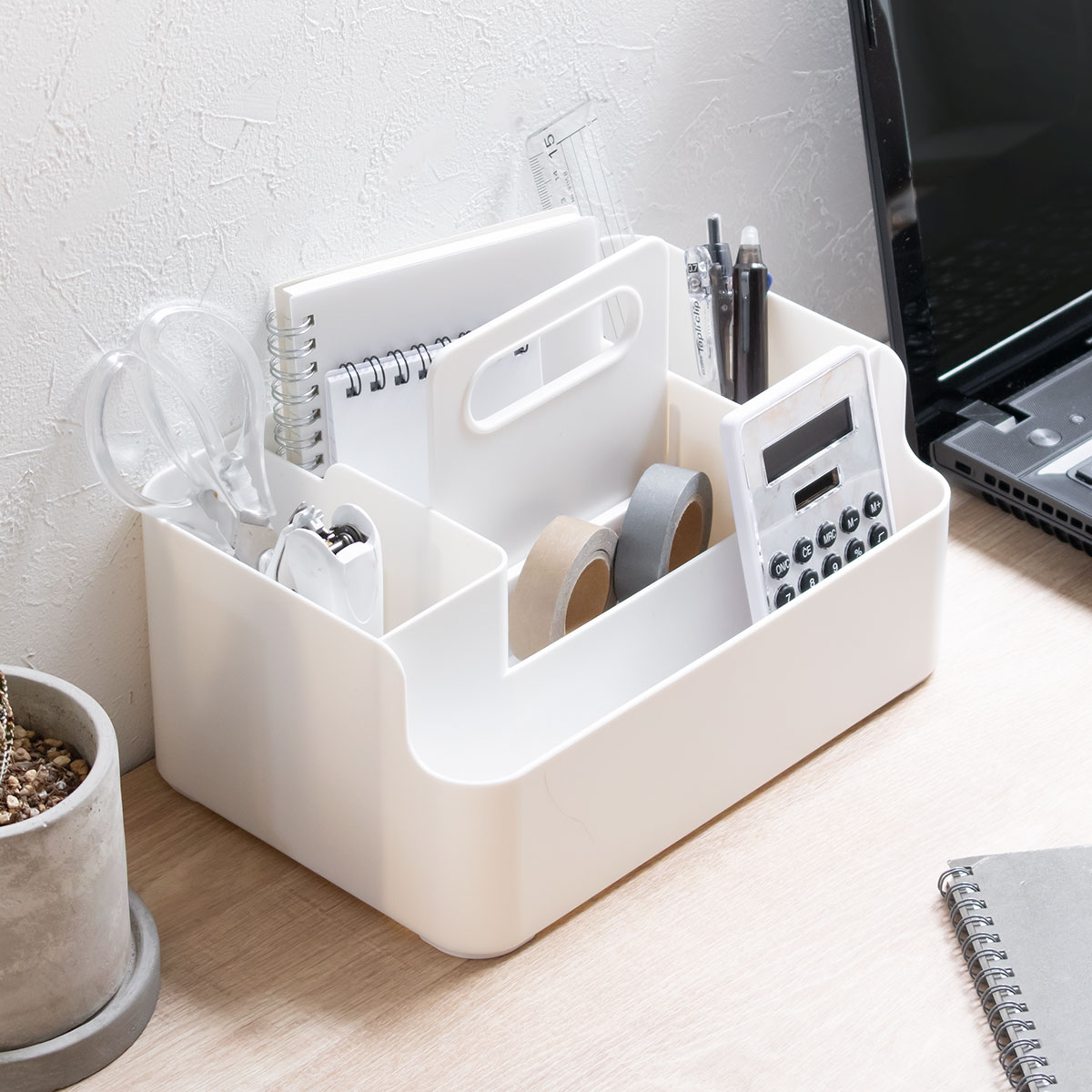 SANKA 小物収納 ナチュラ ツールピット M ハンドル付き （ 収納ケース