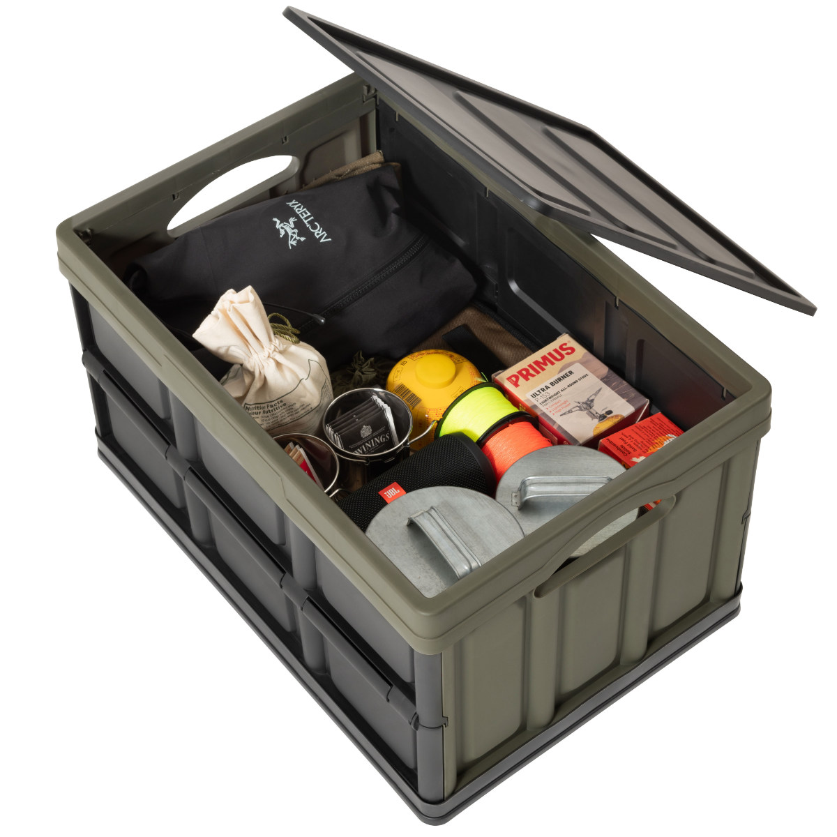 東谷 収納ボックス 折りたたみ 蓋付き フォルダブル クレート 同色6個