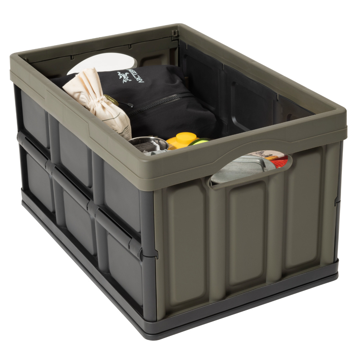 東谷 収納ボックス 折りたたみ 蓋付き フォルダブル クレート 同色6個