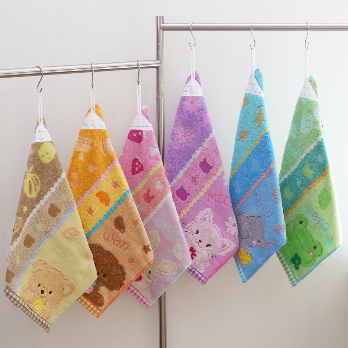 ハンドタオル ループ付き マシュマロフレンズ 34×34cm （ ループタオル