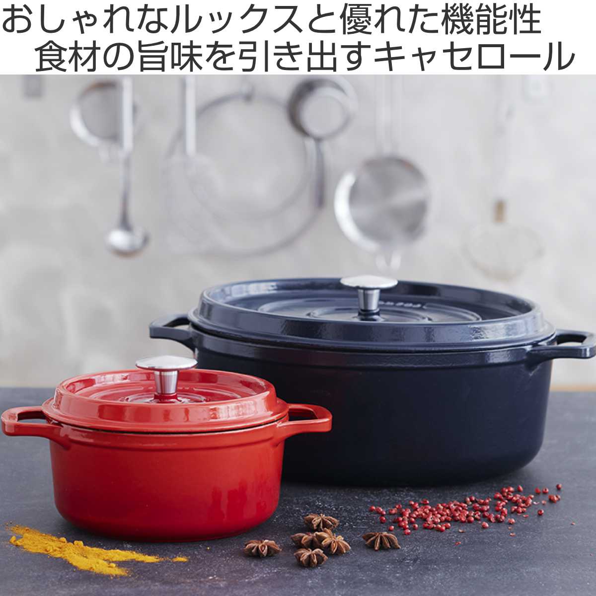 INVICTA キャセロール 22cm ラウンド IH対応 両手鍋 （ インビクタ
