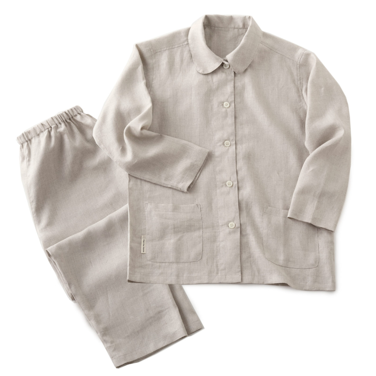 agnis b. リネンパジャマセット サイズ1 パジャマ Fab the Home Lサイズ レディース ファインリネン one-wash