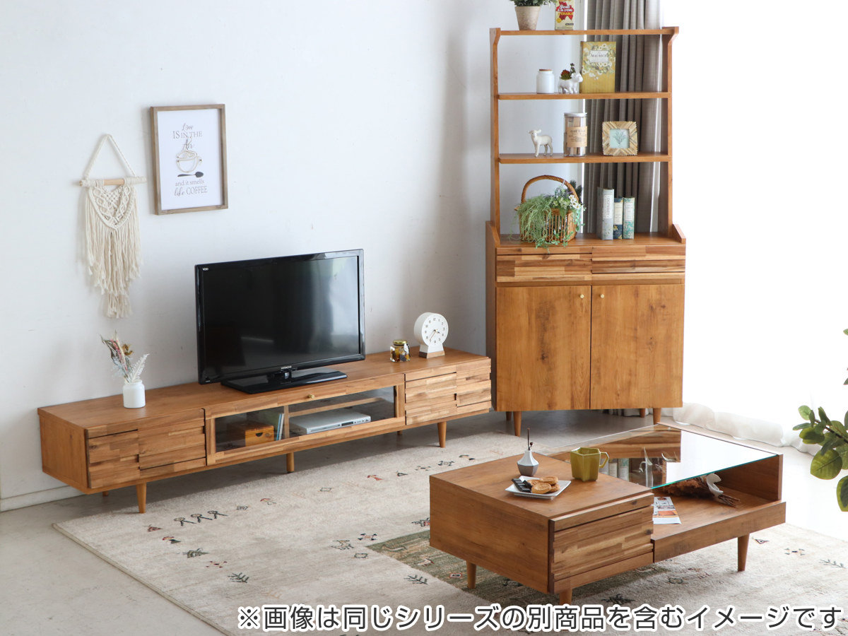 東馬（Tohma） サイドテーブル 高さ59cm 天然木 日本製 （ ソファ