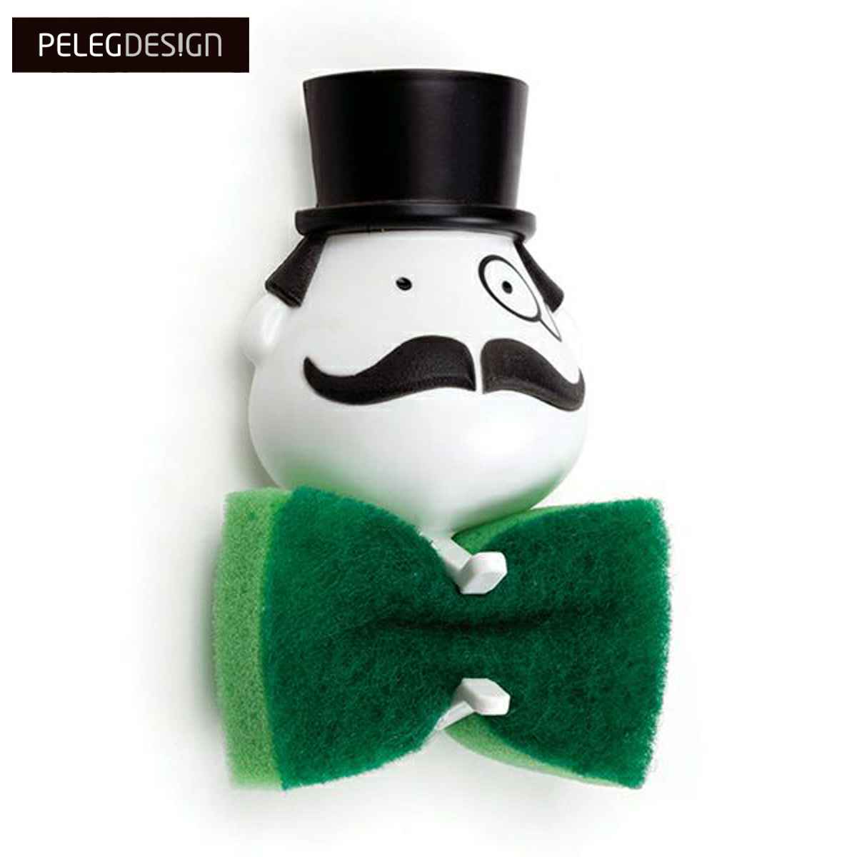 スポンジラック PELEG DESIGN スポンジホルダー Mr.スポンジ ( ペレグデザイン スポンジ入り 吸盤 スポンジ付き スポンジ キッチンス..