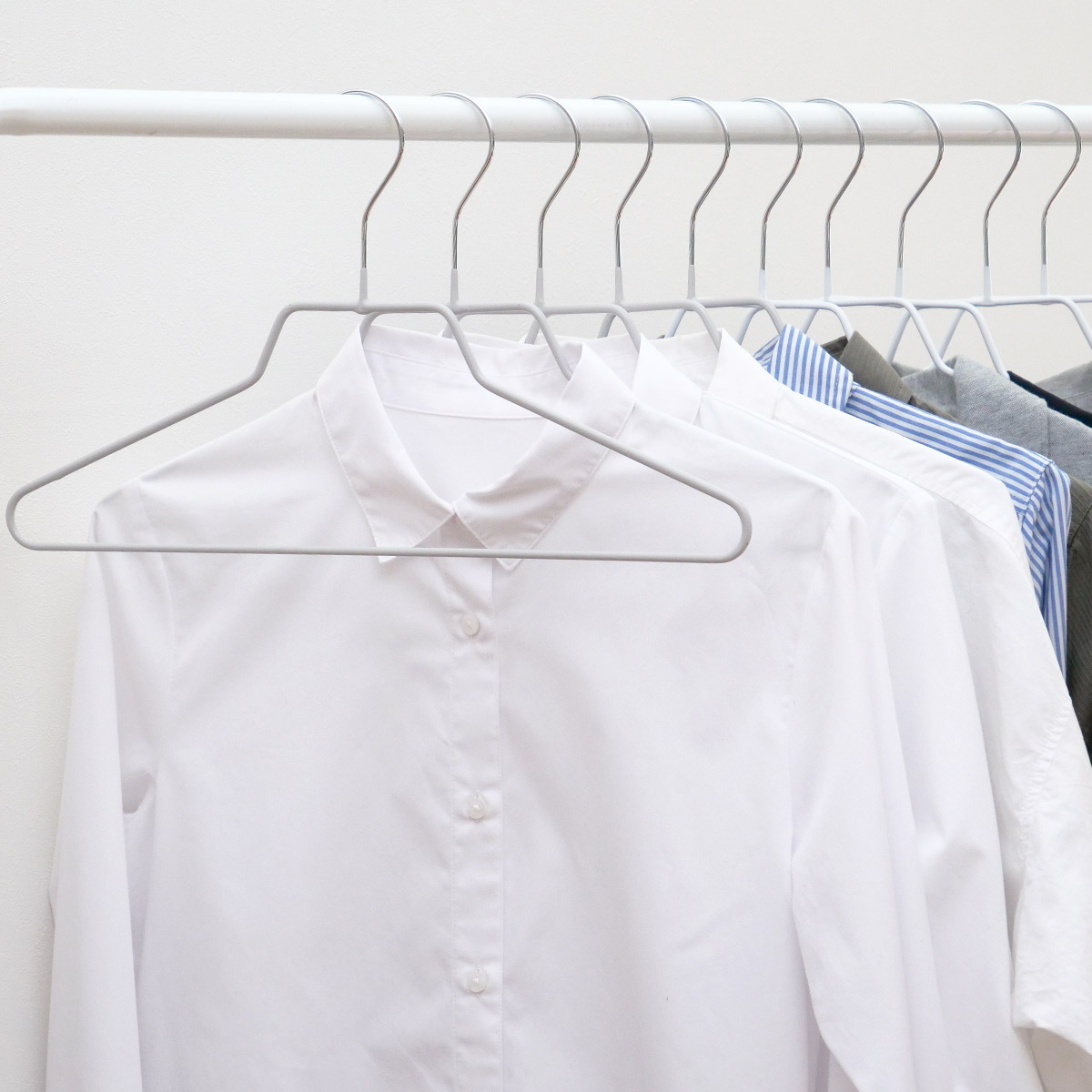 ハンガー 5本セット モノクローゼット ネックシャツハンガー