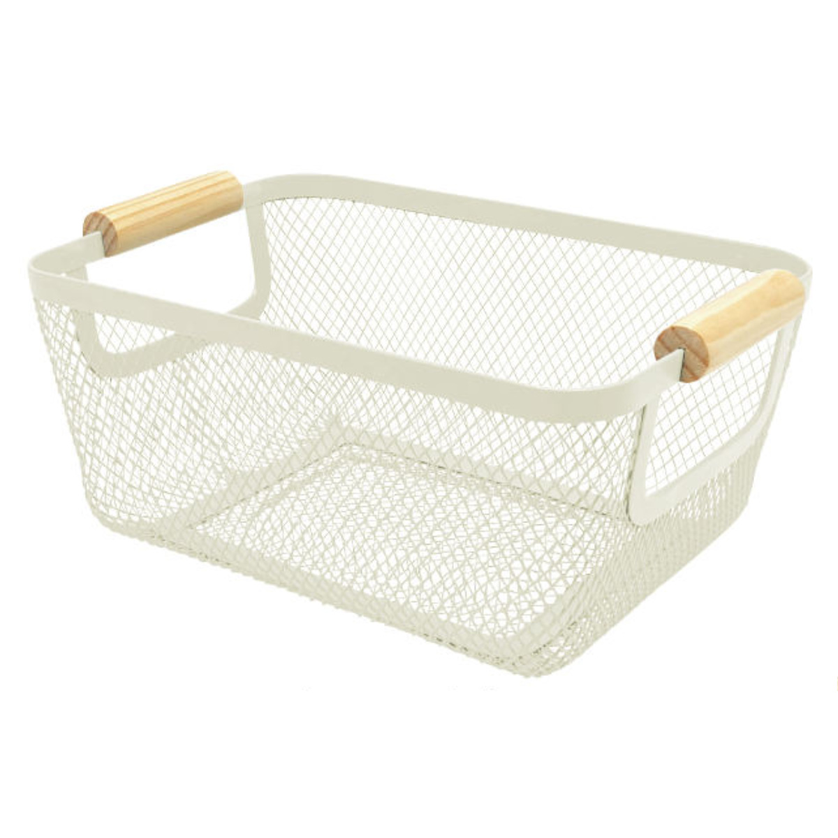 ウッドハンドルメッシュバスケット S リーニエ （ かご カゴ