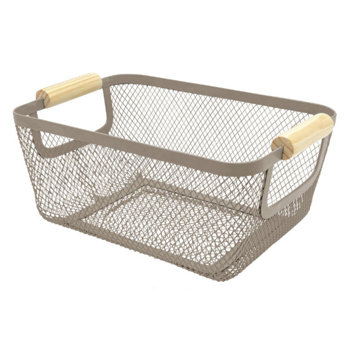ウッドハンドルメッシュバスケット S リーニエ （ かご カゴ