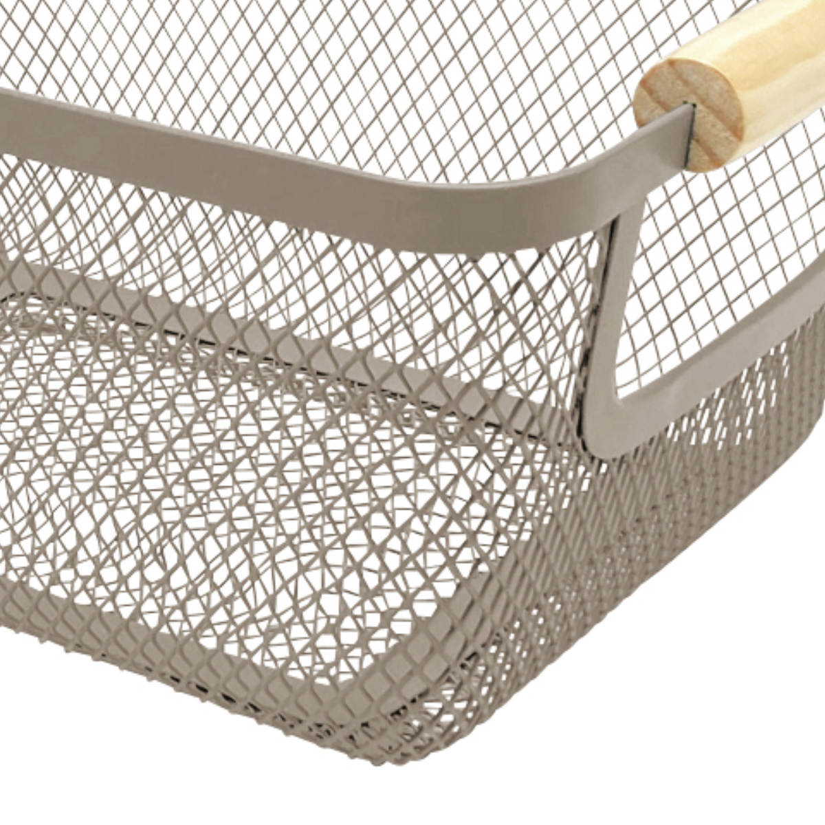 ウッドハンドルメッシュバスケット L リーニエ （ かご カゴ