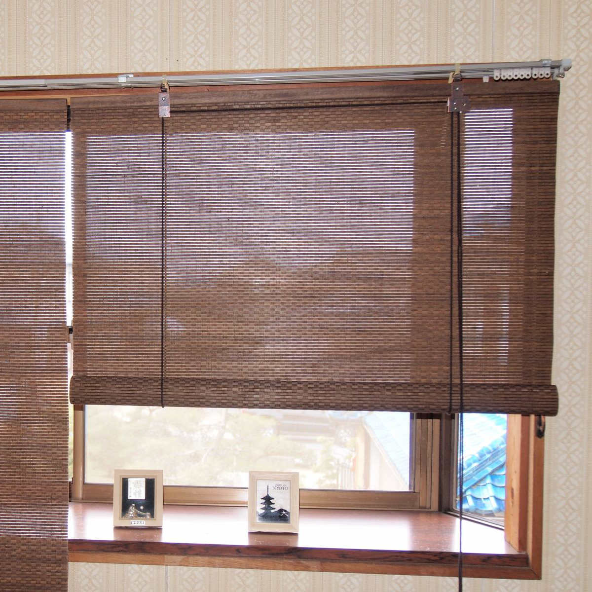 ロールスクリーン すだれ 遮熱 バンブースクリーン 176×180cm