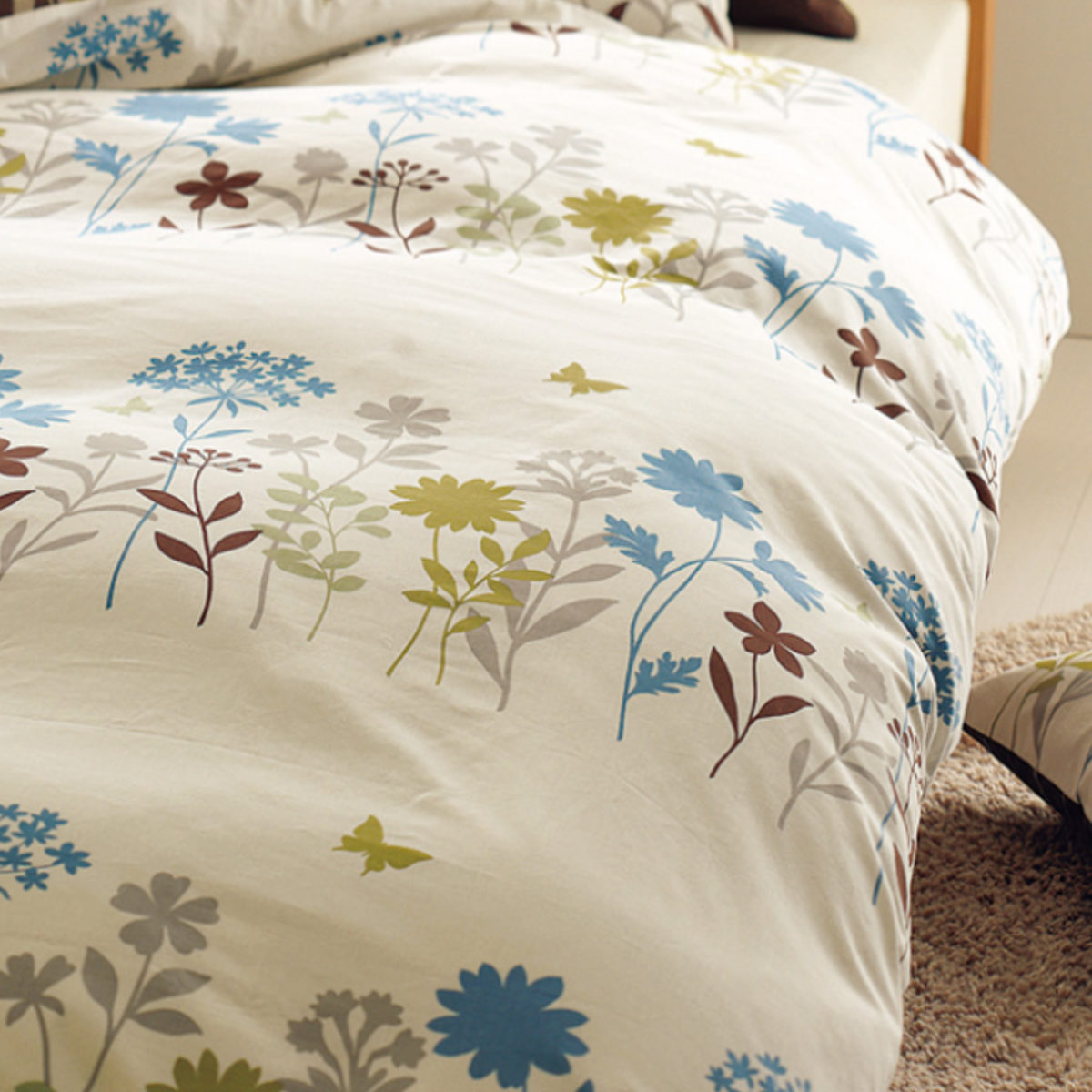 西川（nishikawa） 掛け布団カバー リバーシブル フラワーモチーフ mee