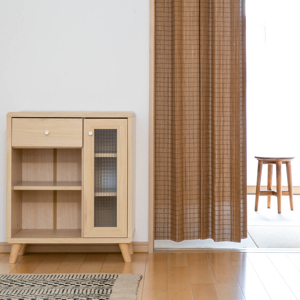 天然素材 カーテン 竹 スモークドバンブーカーテン 幅200×丈135cm