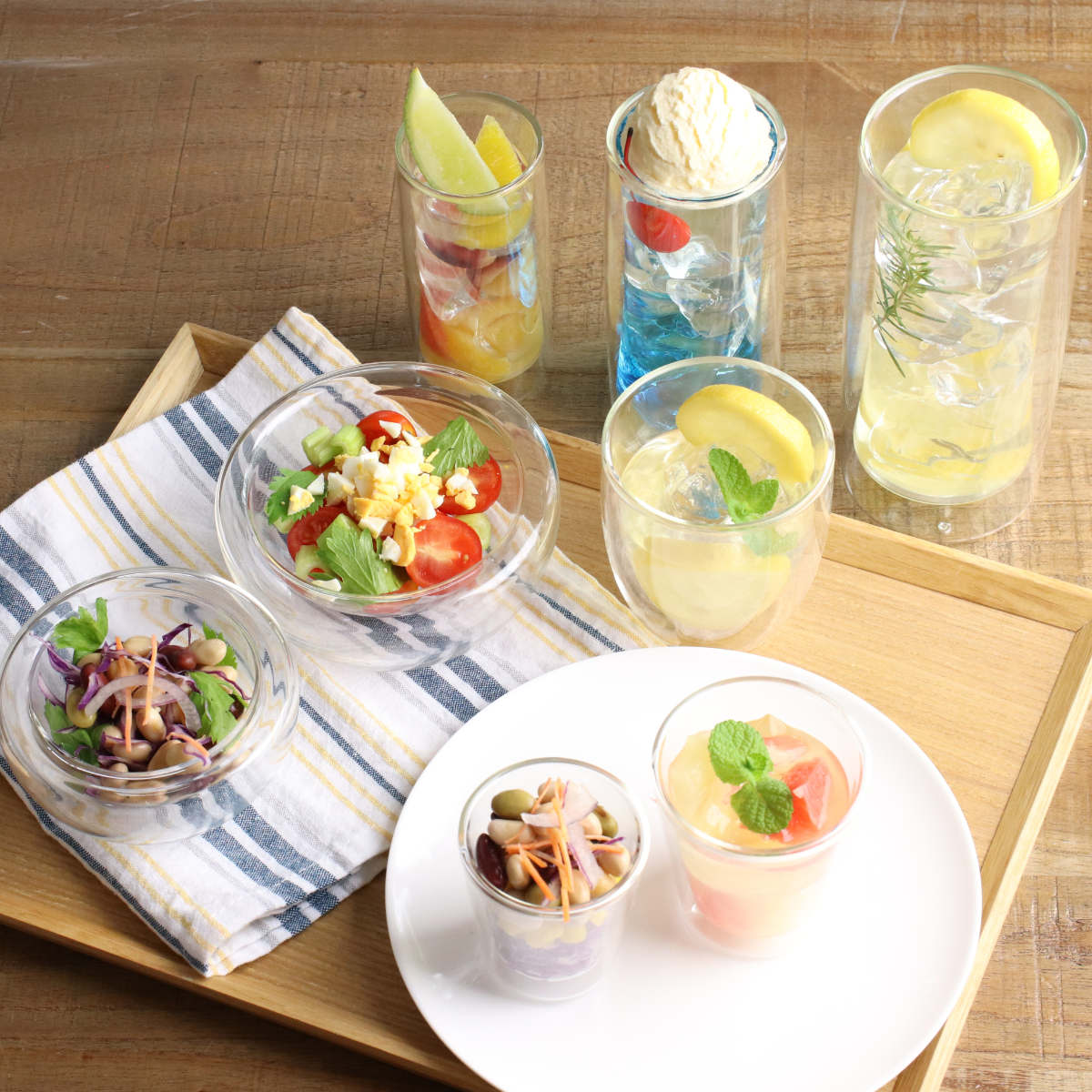 ボウル 11cm DOWBLE WALL ダブルウォール 耐熱ガラス （ 電子レンジ