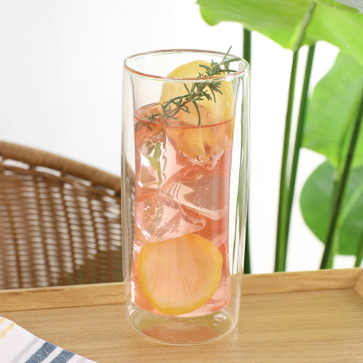 タンブラー 470ml DOWBLE WALL ダブルウォール 耐熱ガラス （ 電子