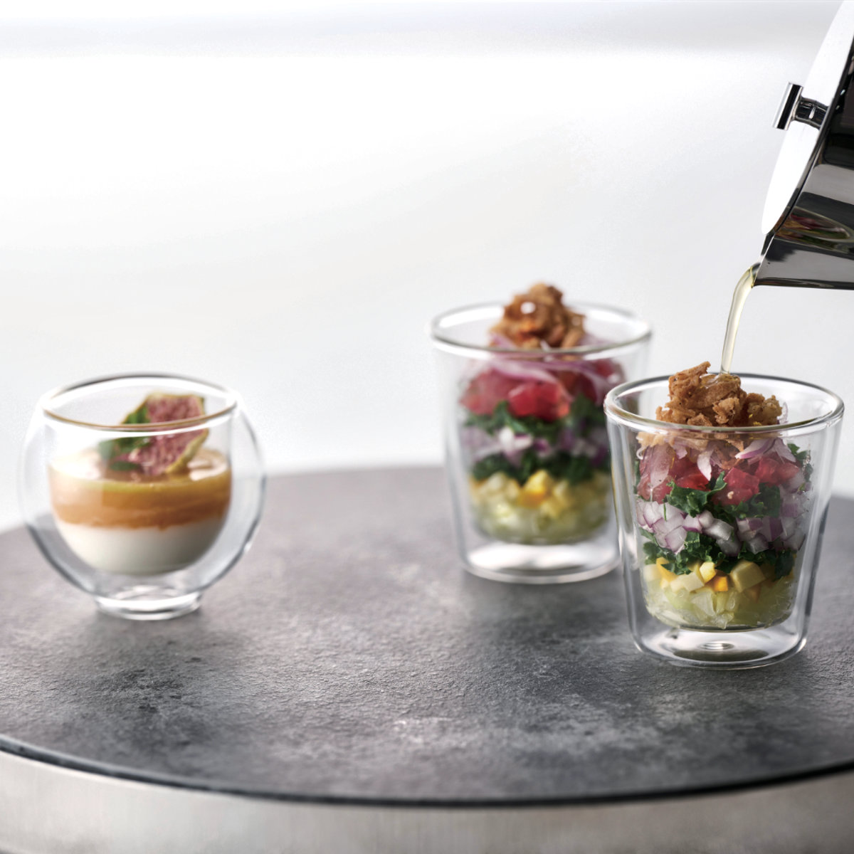 カップ 10cm ダブルウォール 耐熱ガラス （ 電子レンジ対応 デザート