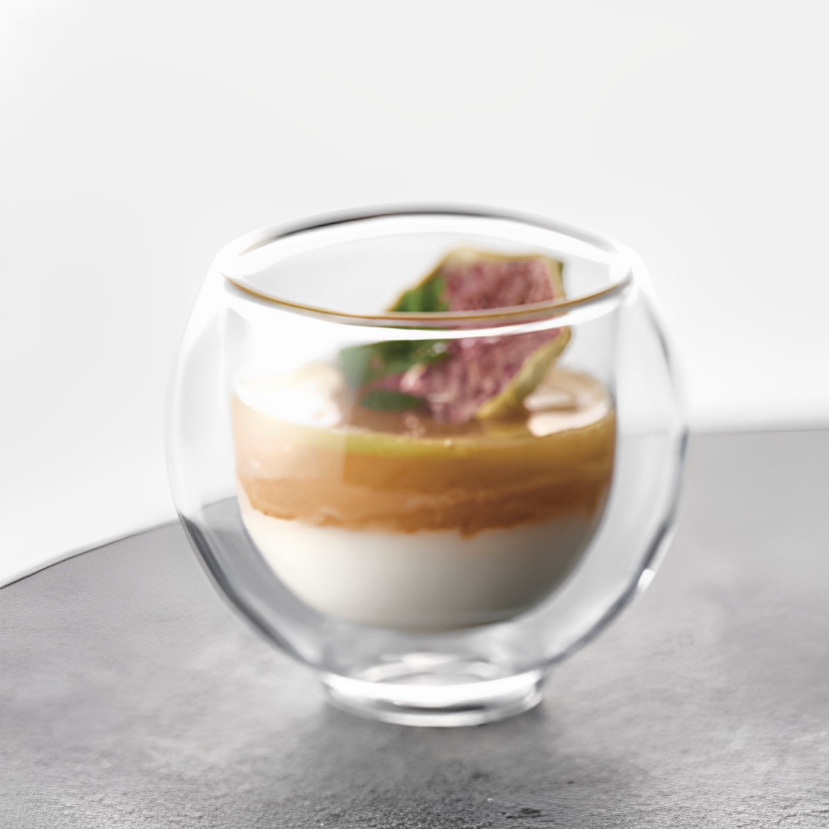 カップ 7cm ダブルウォール 耐熱ガラス （ 電子レンジ対応 デザート