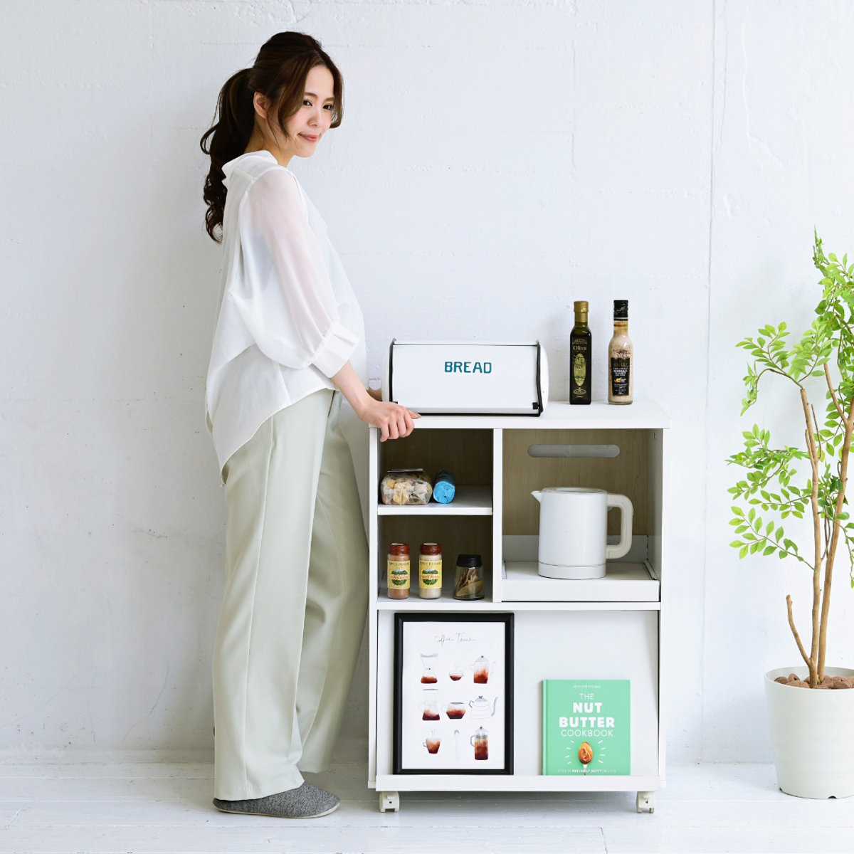 キッチンカウンター（キャスター付き） セレクト家具/食器棚・キッチン収納/CW キャスター付きキッチン