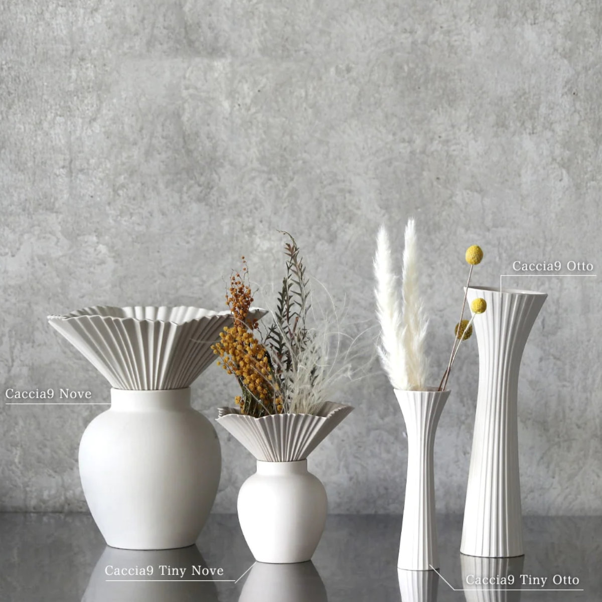 magnet 花瓶 CACCIA9 Tiny Nove 陶器 （ 花びん 花器 ベース 無地