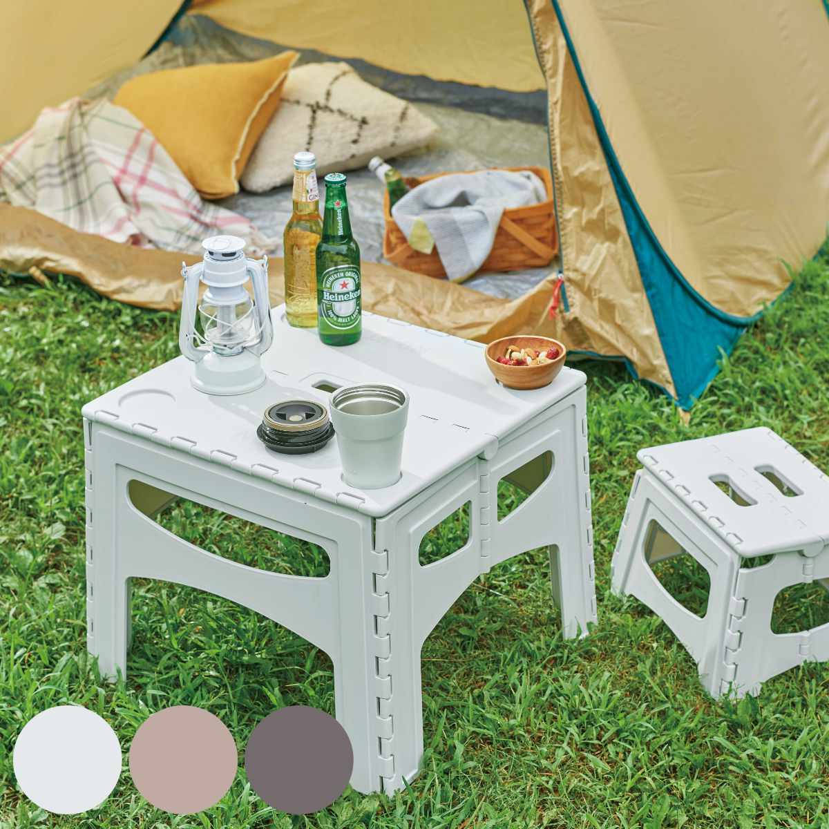 天馬 アウトドアテーブル フォールディングテーブル 51×48×39cm