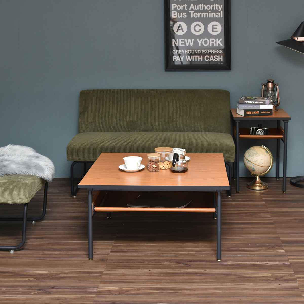 センターテーブル 幅75cm 防水天板 （ 正方形 ミッドセンチュリー リビングテーブル ローテーブル 木目調 ） | B.Bファニシング | 17