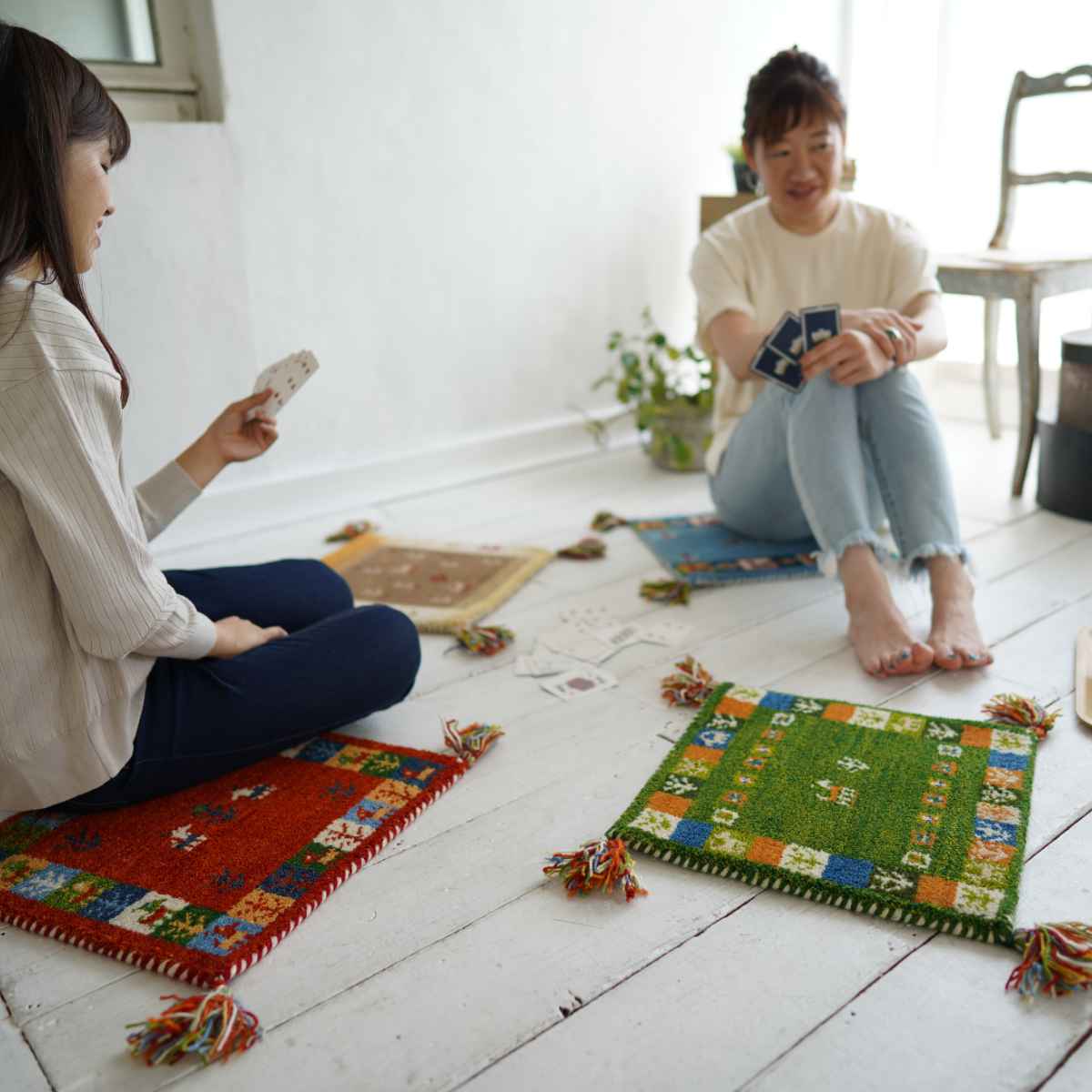 ERARE（エラーレ） チェアパッド ギャッベ ハンドノット 手織り 40