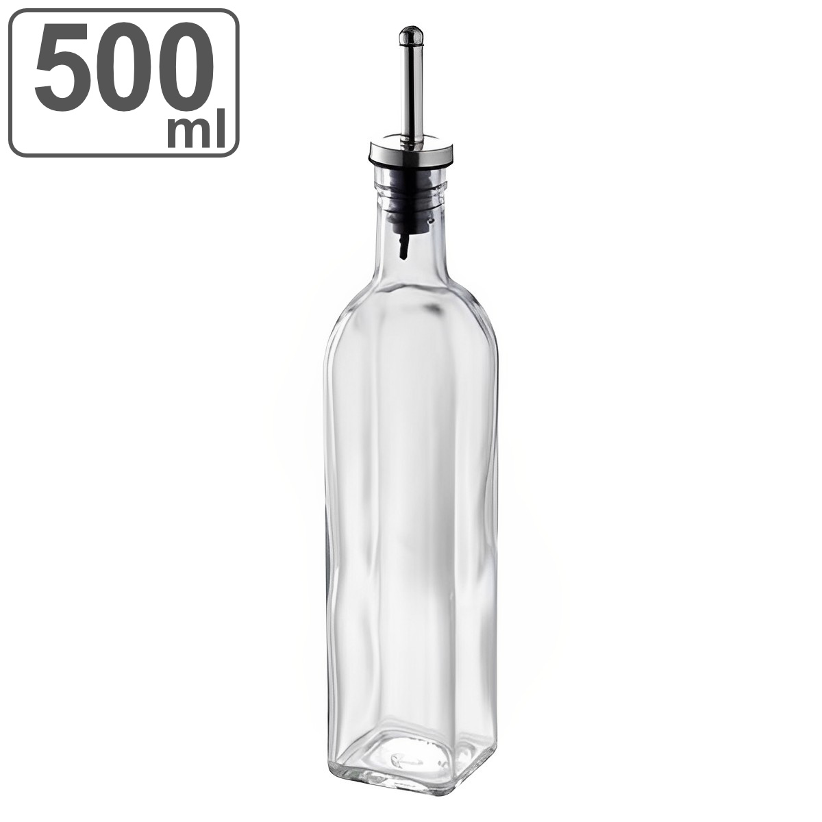 未使用、ガラスのサルサ、調味料ボトル 調味料入れ 500ml ガラス製 オイル＆ビネガージャー L セルフ