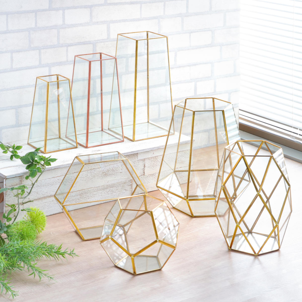 花瓶 フレームベース ヘキサゴン （ 花びん 花器 フラワーベース