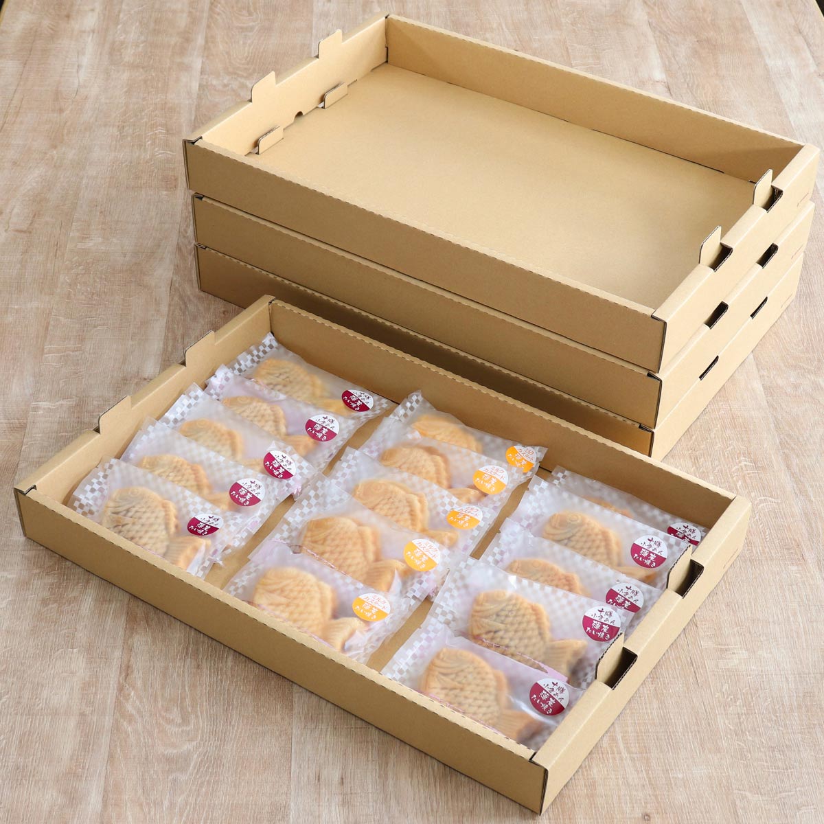 ばんじゅう フードコンテナー ダンボール製 M-02 10枚セット もち箱