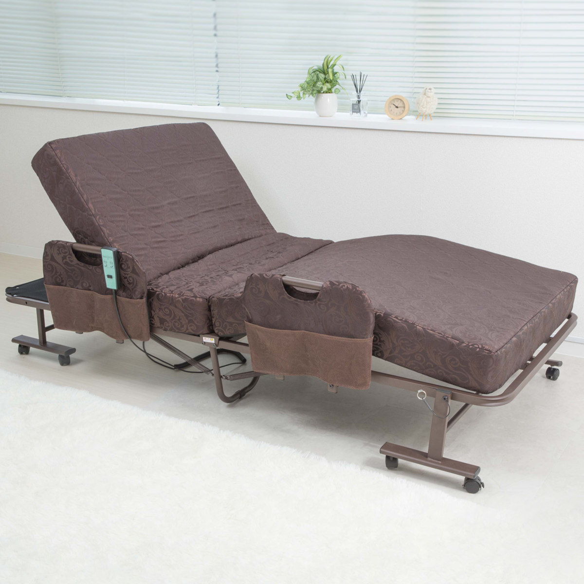 サン・ハーベスト 電動ベッド シングル 折りたたみ コイルスプリング