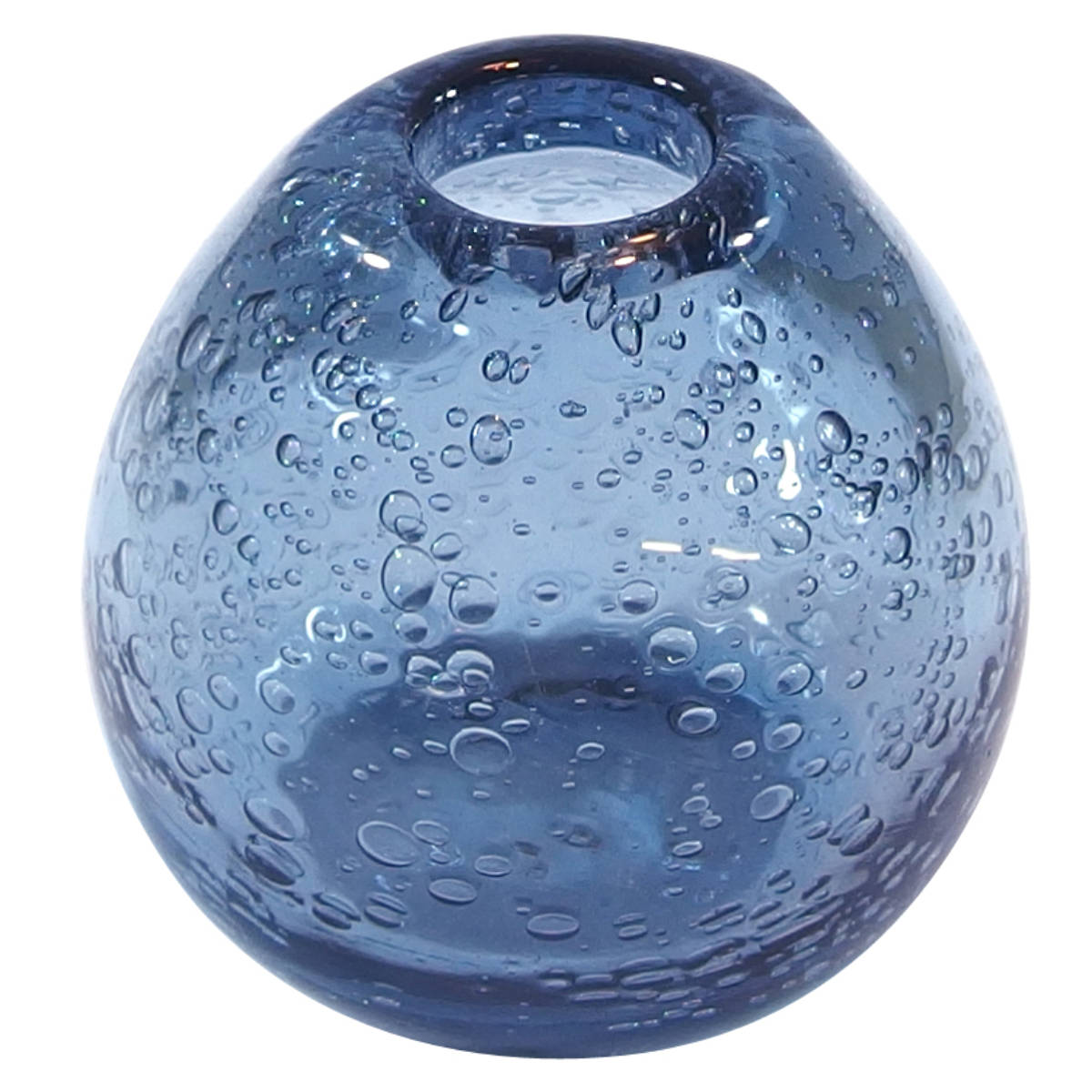 花瓶 手吹きバブルガラスフラワーベース ボールS ガラス （ 花びん