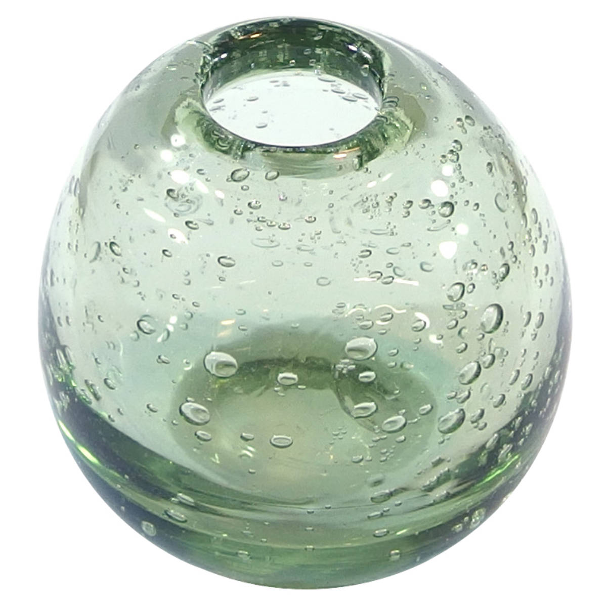 花瓶 手吹きバブルガラスフラワーベース ボールS ガラス （ 花びん