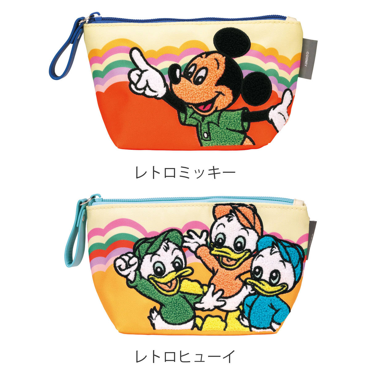 スケーター ポーチ フラットポーチ キャラクター （ ミッキー ミニー