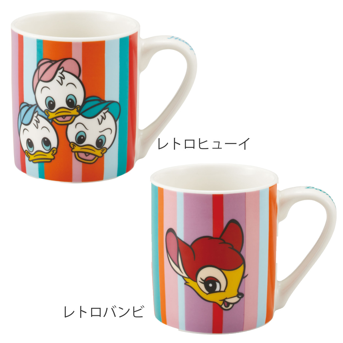 マグカップ 240ml 陶器マグカップ キャラクター （ ヒューイ バンビ