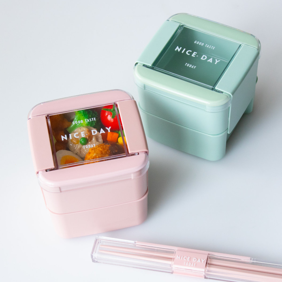 お弁当箱 イージーケアランチスクエア2段 680ml （ 弁当箱 ランチ