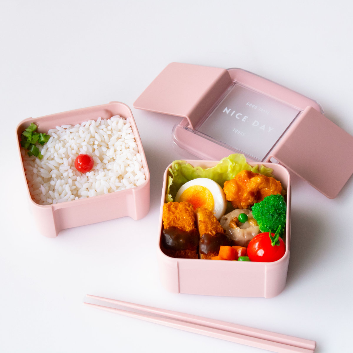 お弁当箱 イージーケアランチスクエア2段 680ml （ 弁当箱 ランチ