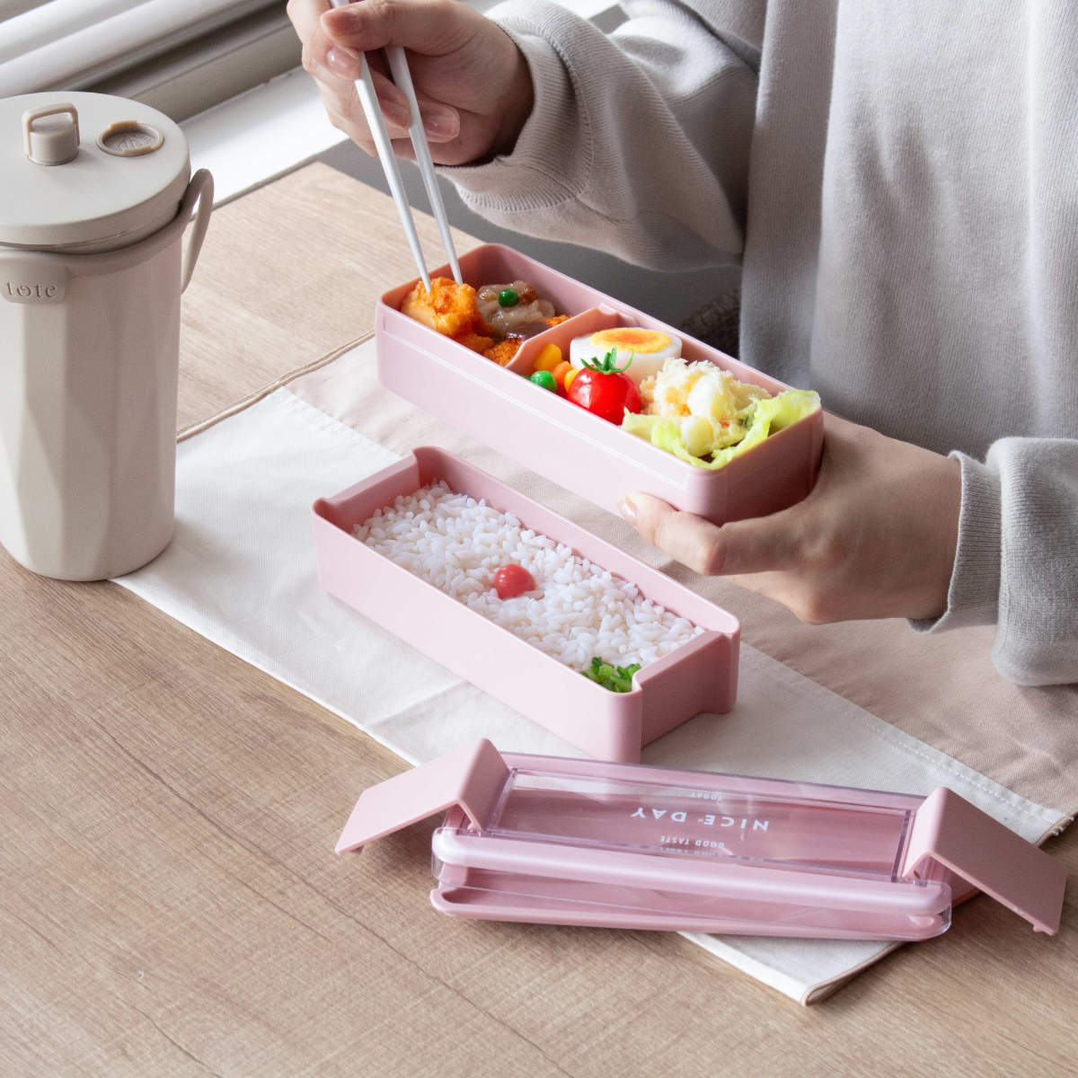 お弁当箱 イージーケアランチボックス2段 680ml （ 弁当箱 ランチ