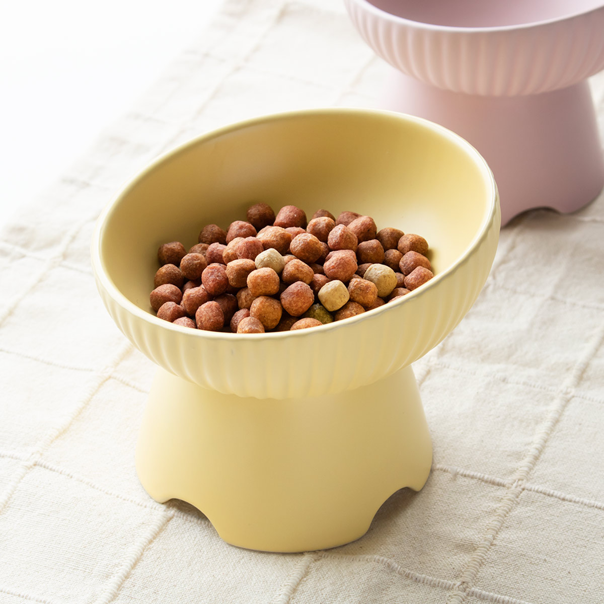 フードボウル 犬 猫 高さがある 陶器 ペット ( 食器 陶器製 エサ皿 餌皿 ペット用 斜め 傾斜 食洗機対応 ) 関連画像5