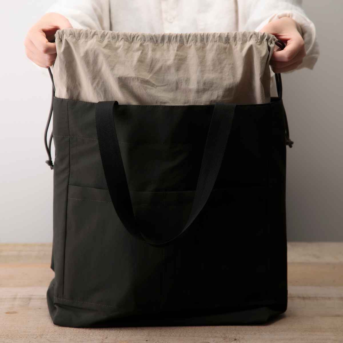 COCO WALK（ココウォーク） エコバッグ 巾着付き縦型 coleco トート