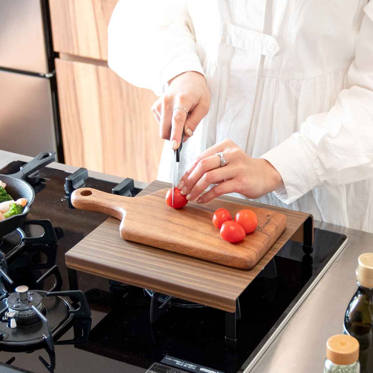 【未使用】木製キッチンコンロカバー 作業台 ハンドメイド家具 天然木コンロカバー - 木ままな工房 | minne byGMOペパボ 国内最大級の