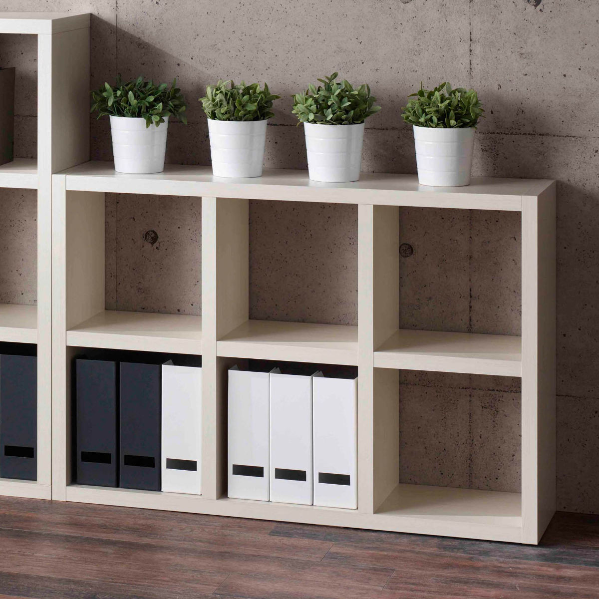 フナモコ（FUNAMOCO） 本棚 ブックシェルフ 6マス 全面化粧仕上げ 完成