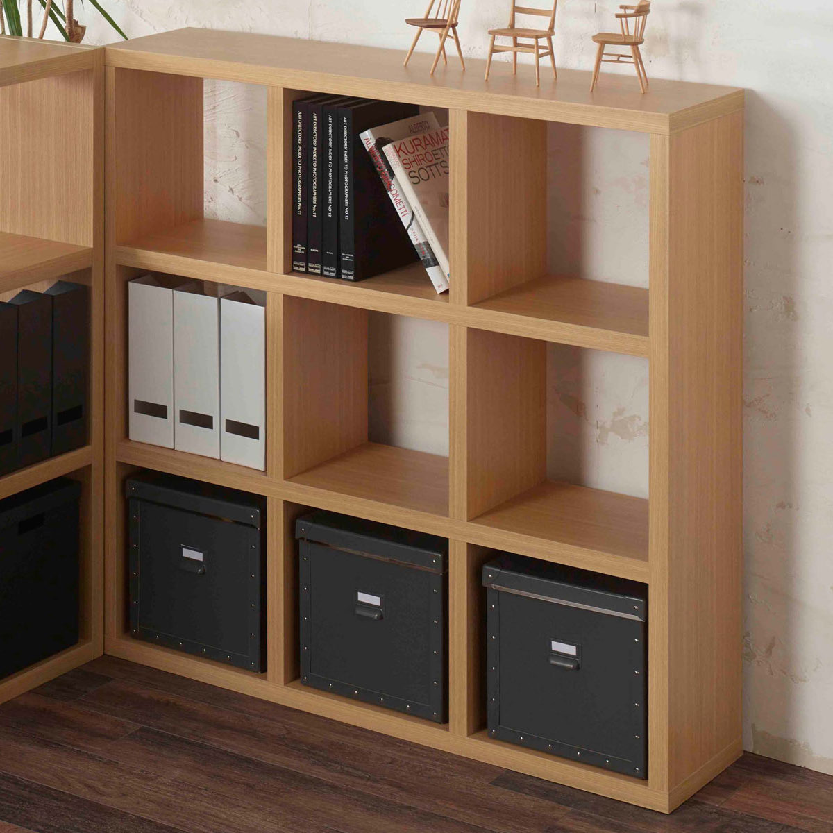 フナモコ　ブックシェルフ　10,780円 フナモコ（FUNAMOCO） 本棚 ブックシェルフ 9マス 全面化粧仕上げ 日本