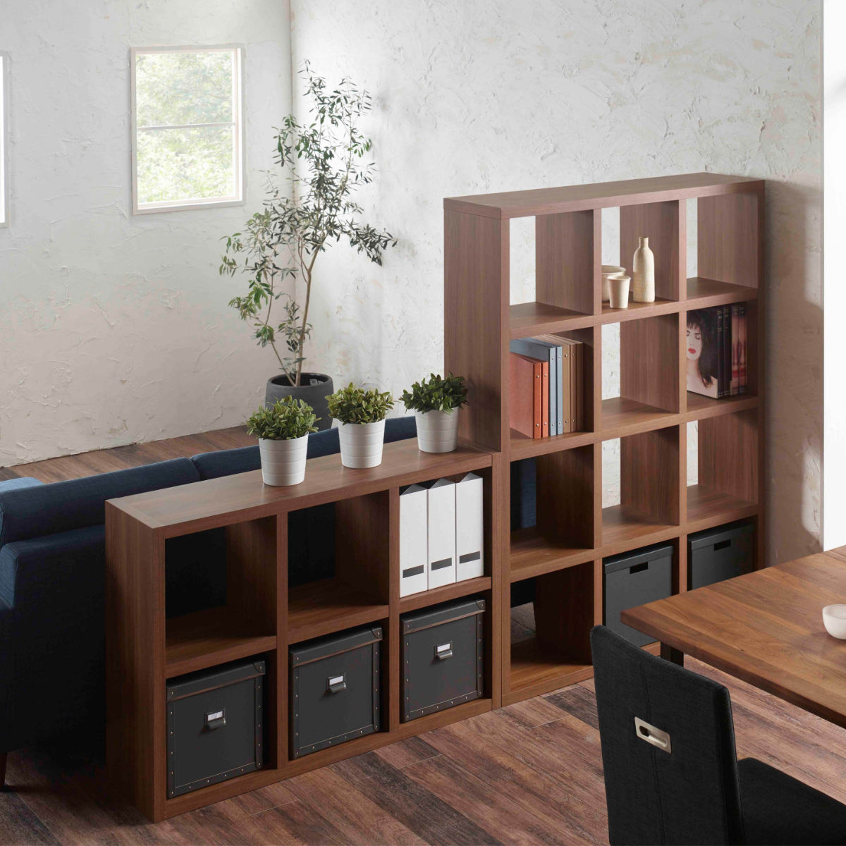 フナモコ（FUNAMOCO） 本棚 幅77.7cm 日本製 ブックシェルフ 8マス