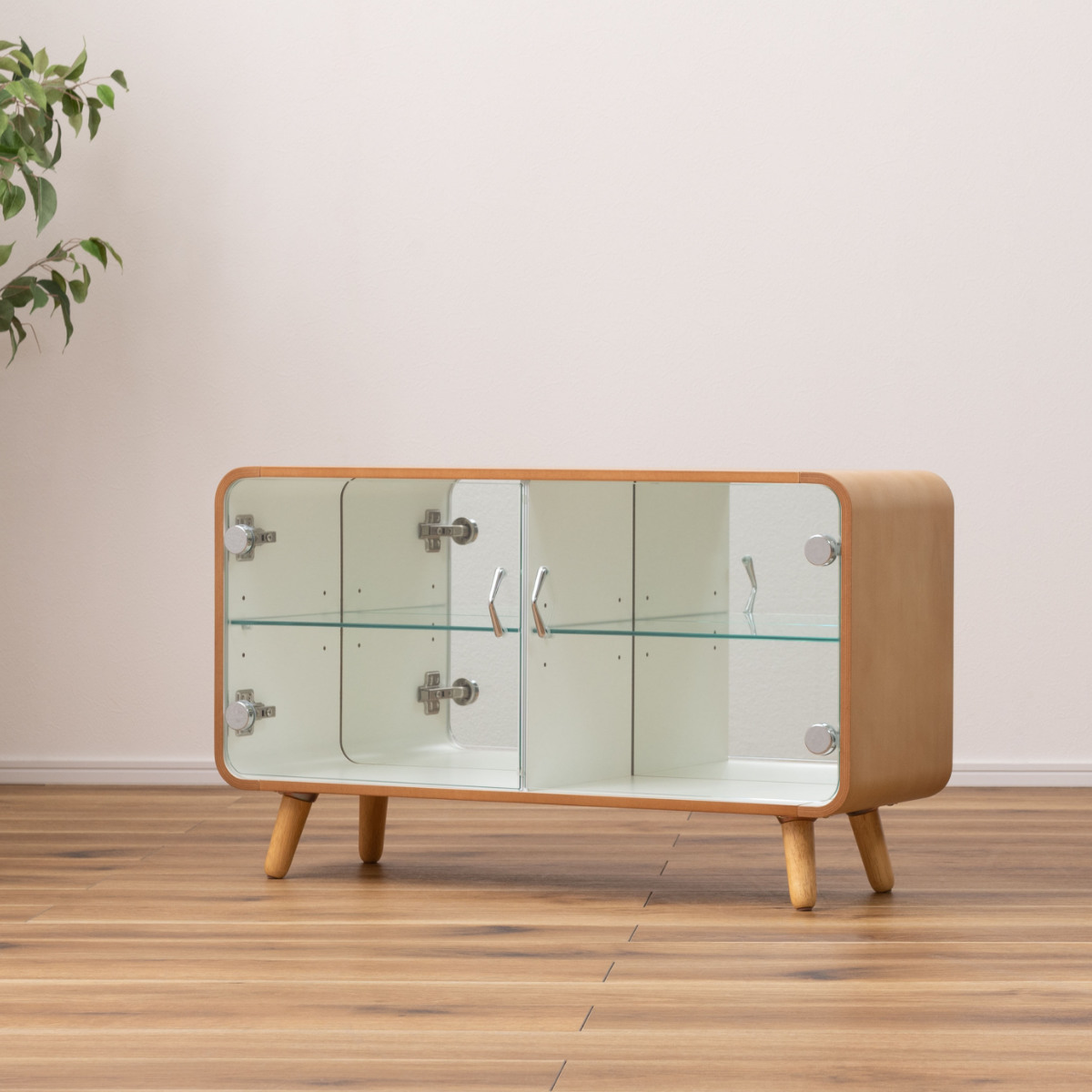 東谷 コレクションラック ロータイプ ショーケース 背面ガラス 約幅