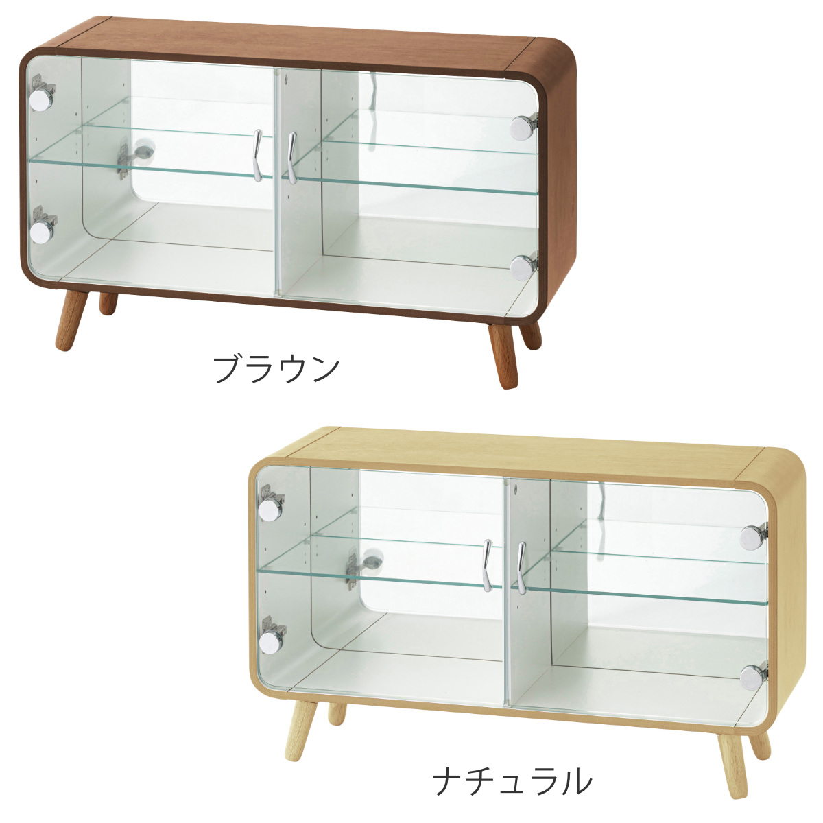東谷 コレクションラック ロータイプ ショーケース 背面ガラス 約幅