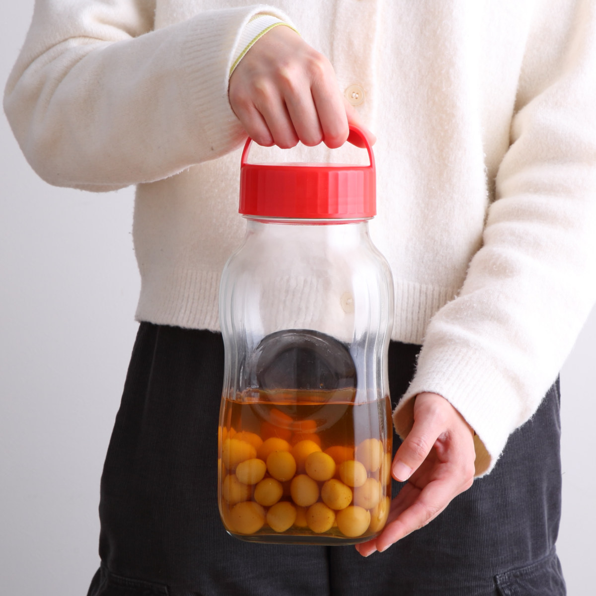 東洋佐々木ガラス 果実酒びん 漬け上手 2L 梅 500g用 保存容器